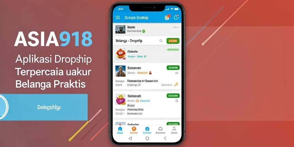 Antarmuka pengguna aplikasi ASIA918 yang intuitif dan menarik.