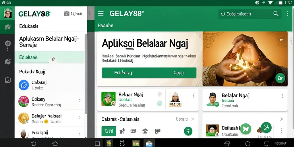 Antarmuka pengguna GELAY88 yang menarik dan edukatif.