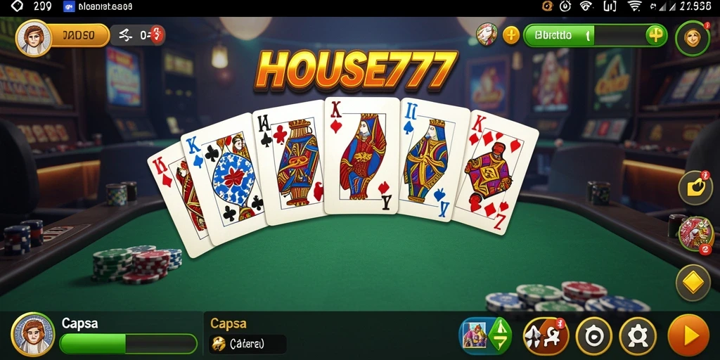 Tampilan antarmuka menarik dari game Capsa HOUSE777.