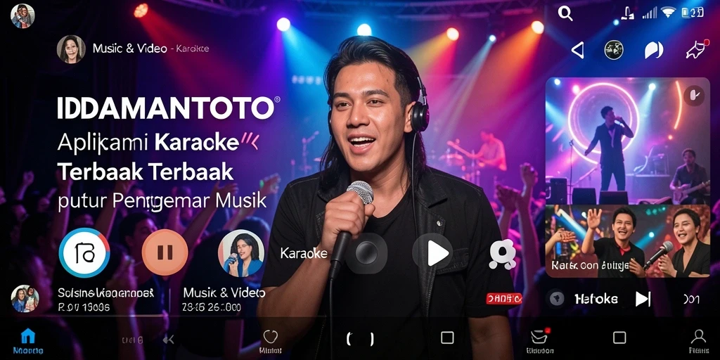 Tampilan antarmuka aplikasi Karaoke IDAMANTOTO yang menarik dan mudah digunakan.