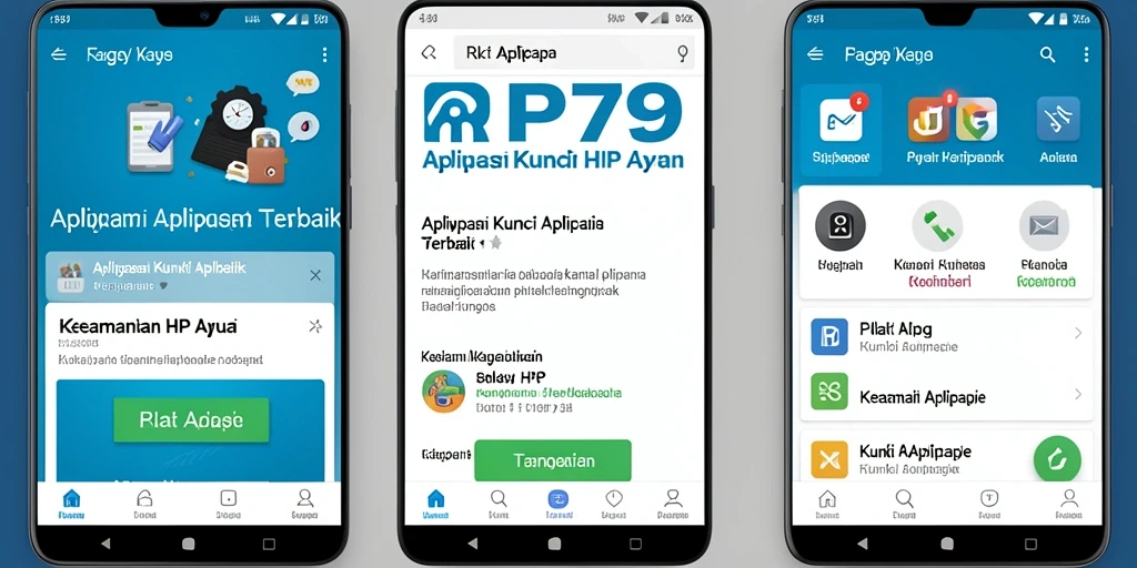 Tampilan antarmuka utama aplikasi Kunci Aplikasi RP79.