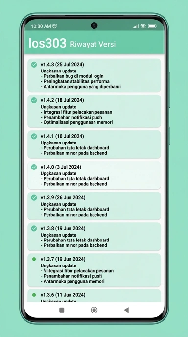 Riwayat Versi Aplikasi los303 untuk Pengguna Android